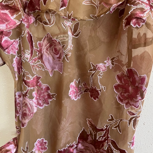 *Leaving soon* ⚜️🌹🍂🤎Free People dress boho sheer maxi - Picture 3 of 5